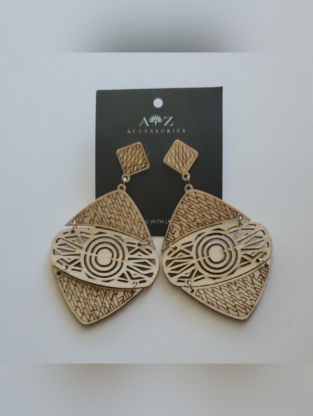 Geometric Wood Earrings